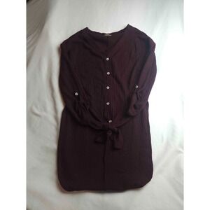 Anama Tunic Blouse Womens S Purple Knit Boho Grunge Indie Sleaze Fall Layering
